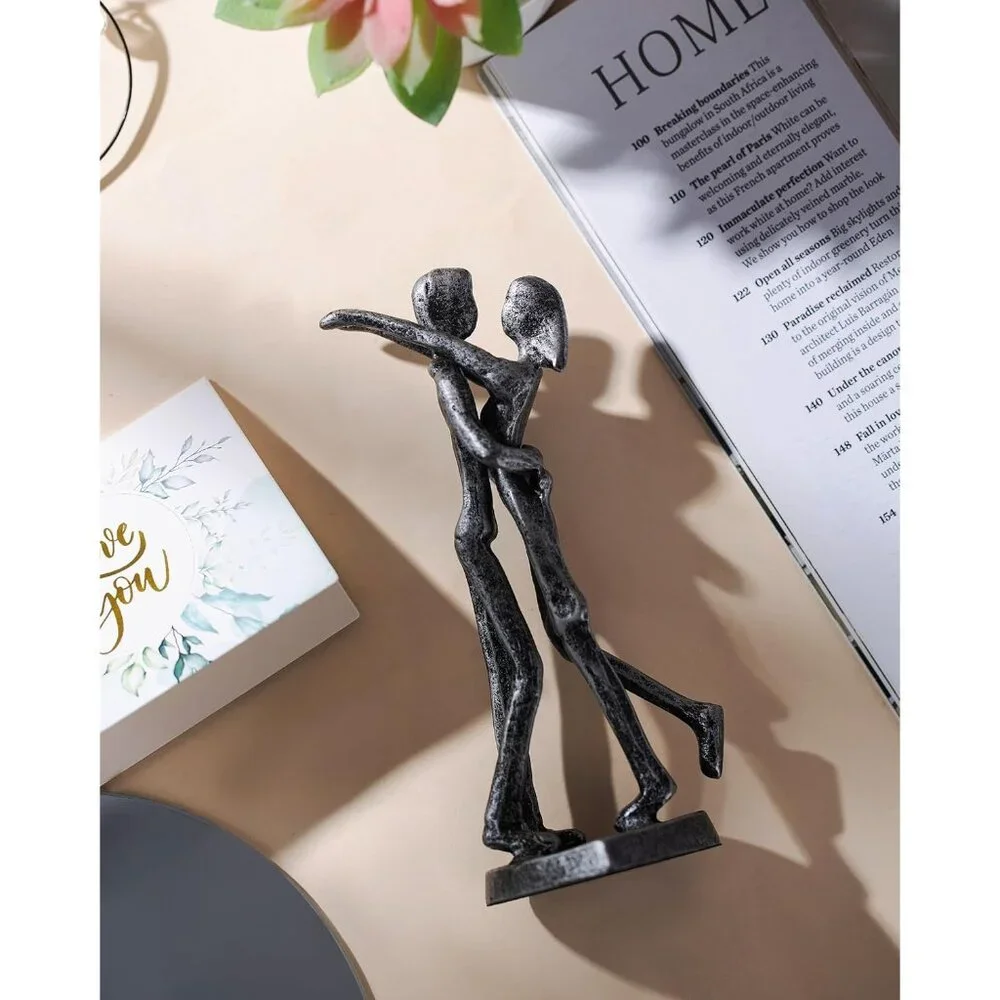 6th Anniversary Iron Sculpture Gift – Romantic Couple Statue for Her, Handcrafte - Picture 4 of 7